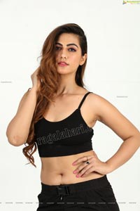 Harshita Panwar in Black Spaghetti Strap Crop Top