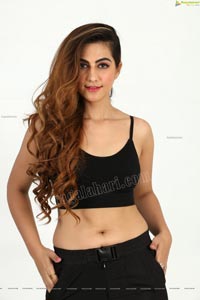 Harshita Panwar in Black Spaghetti Strap Crop Top