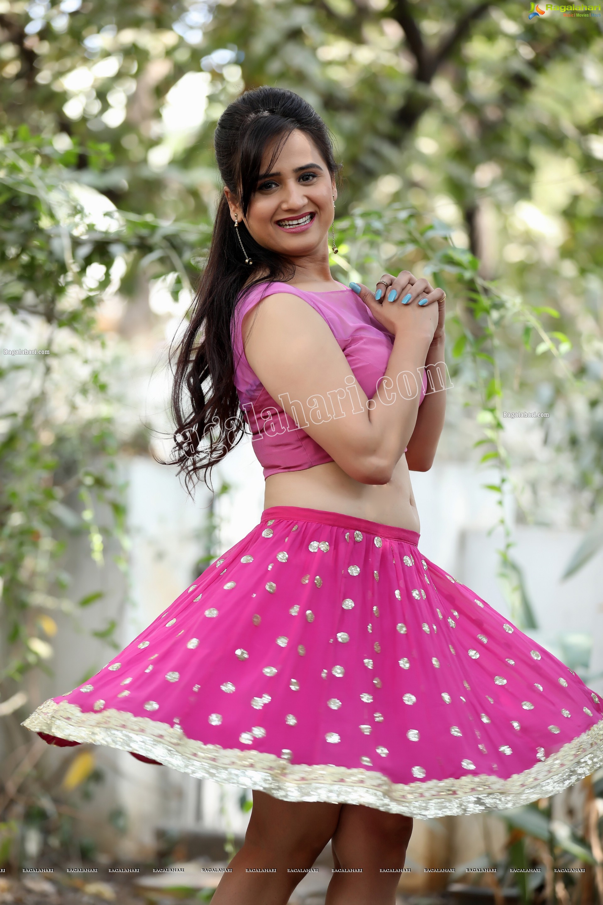 Preyasi Jiggar in Pink Short Lehenga, Exclusive Photo Shoot