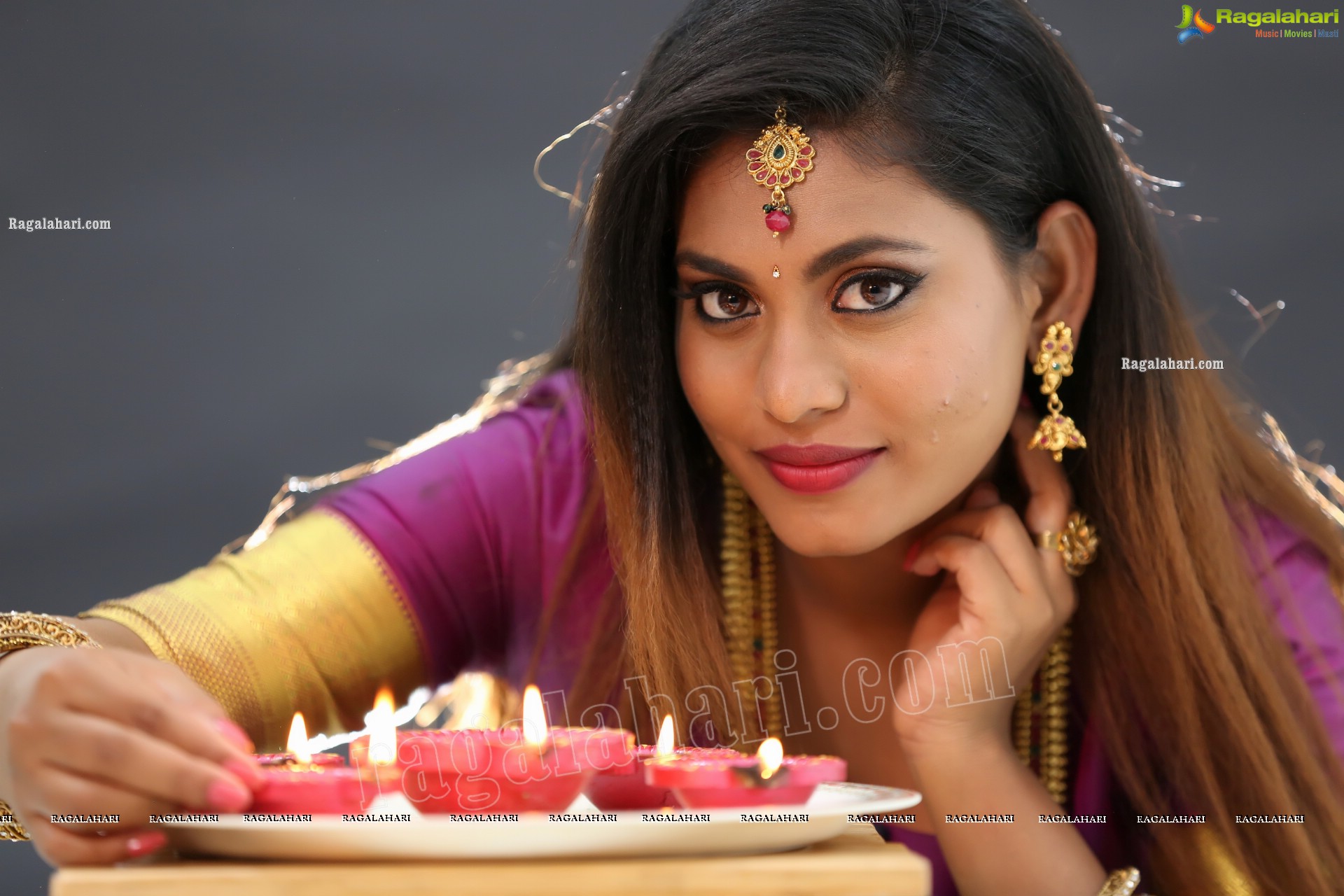 Priya Augustin Holding Diya, Exclusive Photo Shoot