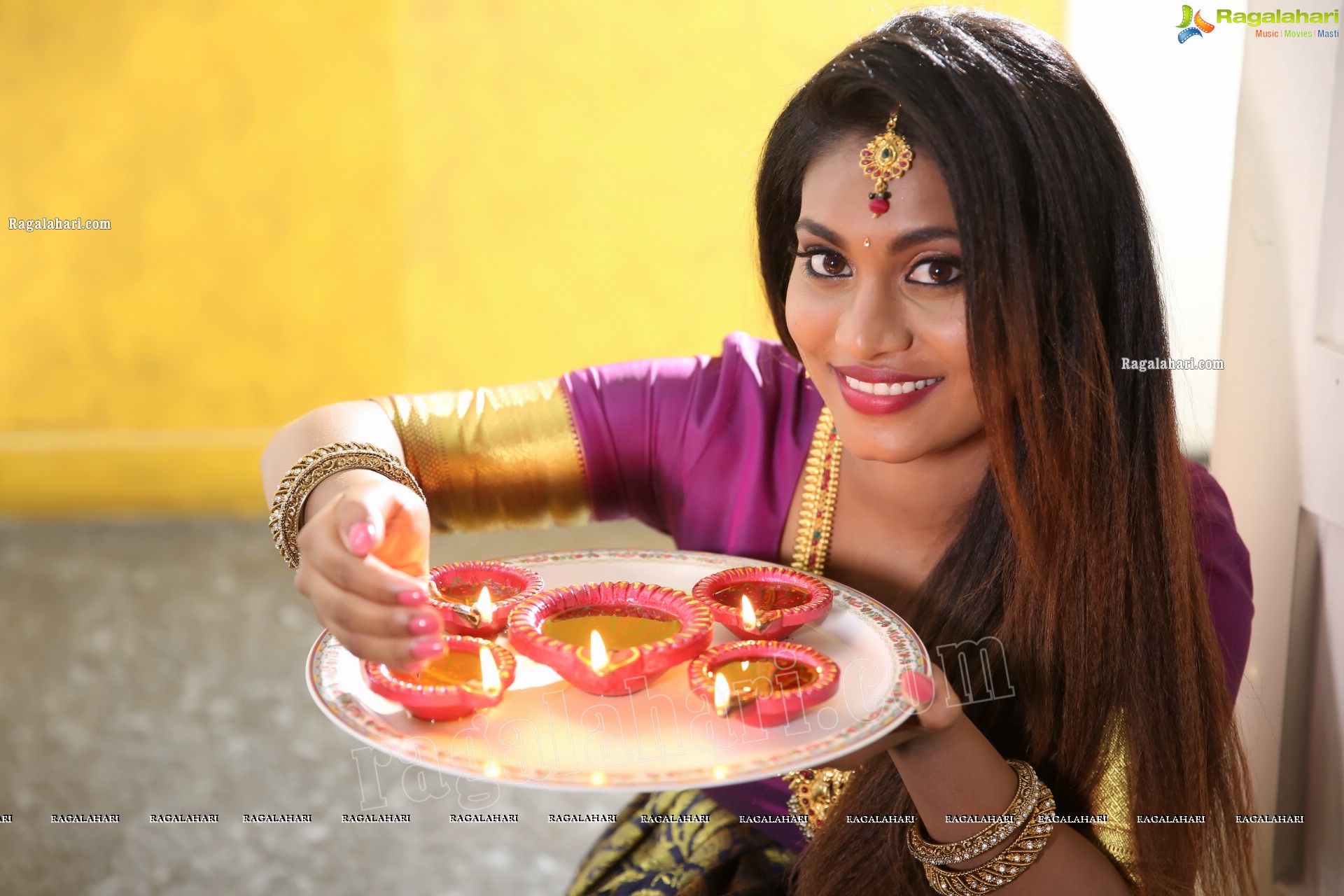 Priya Augustin Holding Diya, Exclusive Photo Shoot