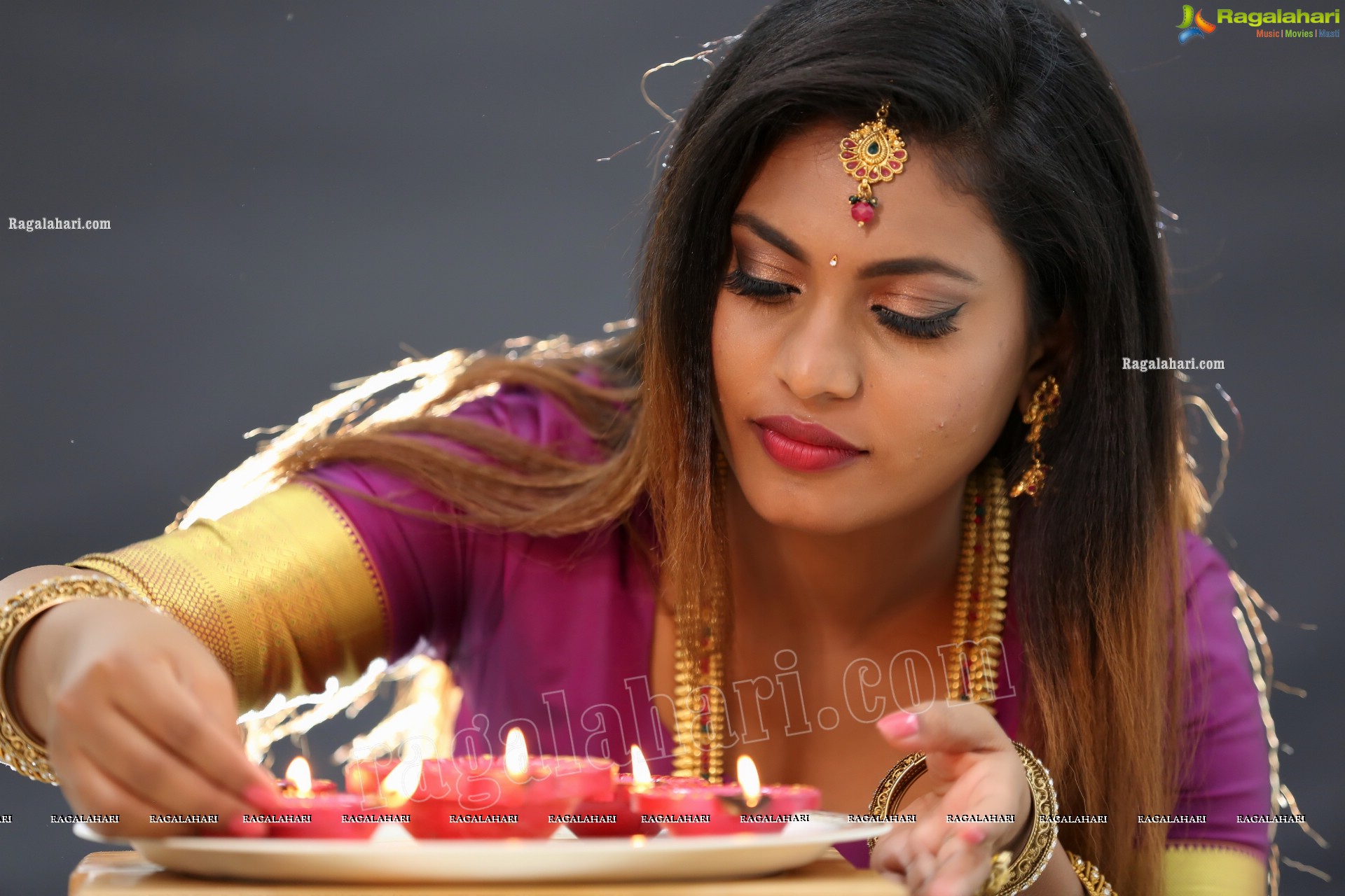 Priya Augustin Holding Diya, Exclusive Photo Shoot