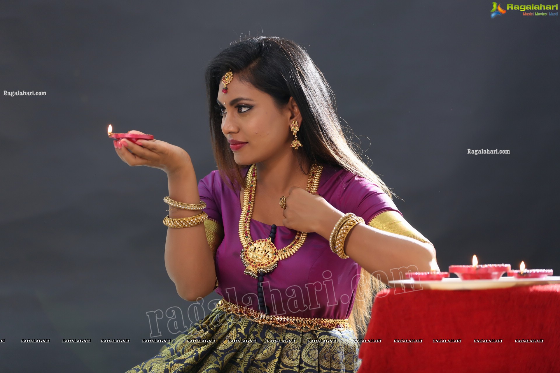 Priya Augustin Holding Diya, Exclusive Photo Shoot