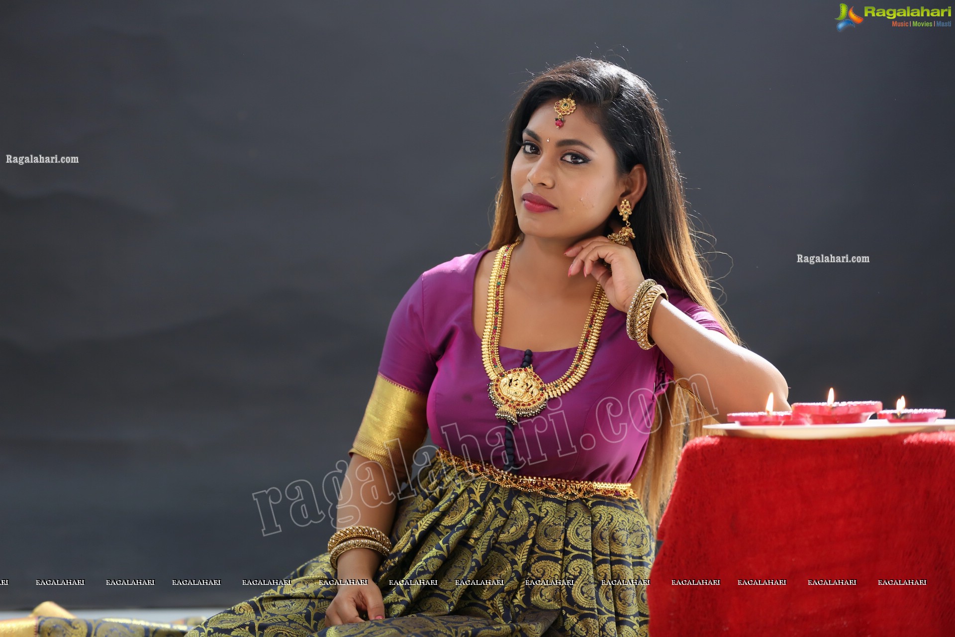 Priya Augustin Holding Diya, Exclusive Photo Shoot