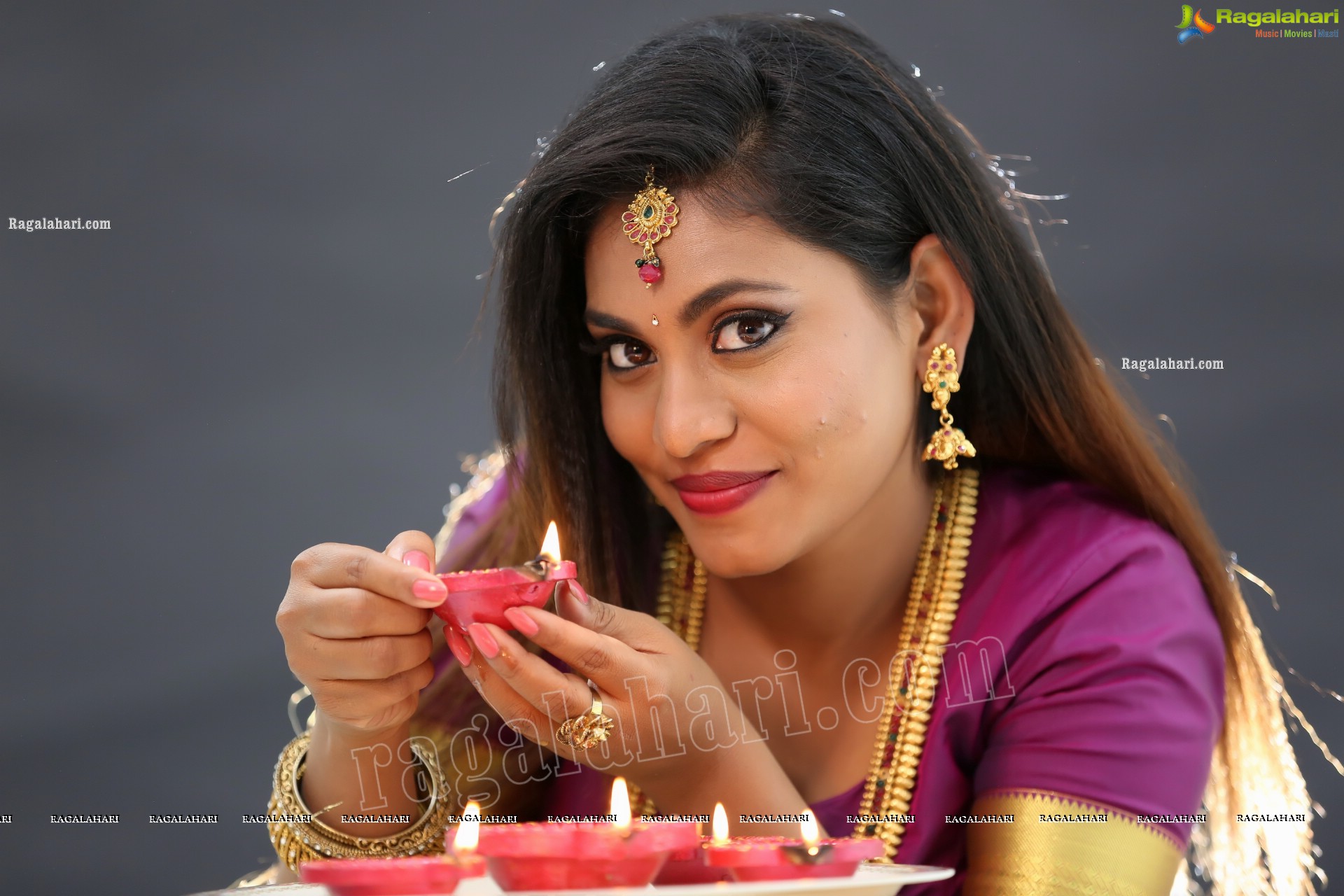 Priya Augustin Holding Diya, Exclusive Photo Shoot