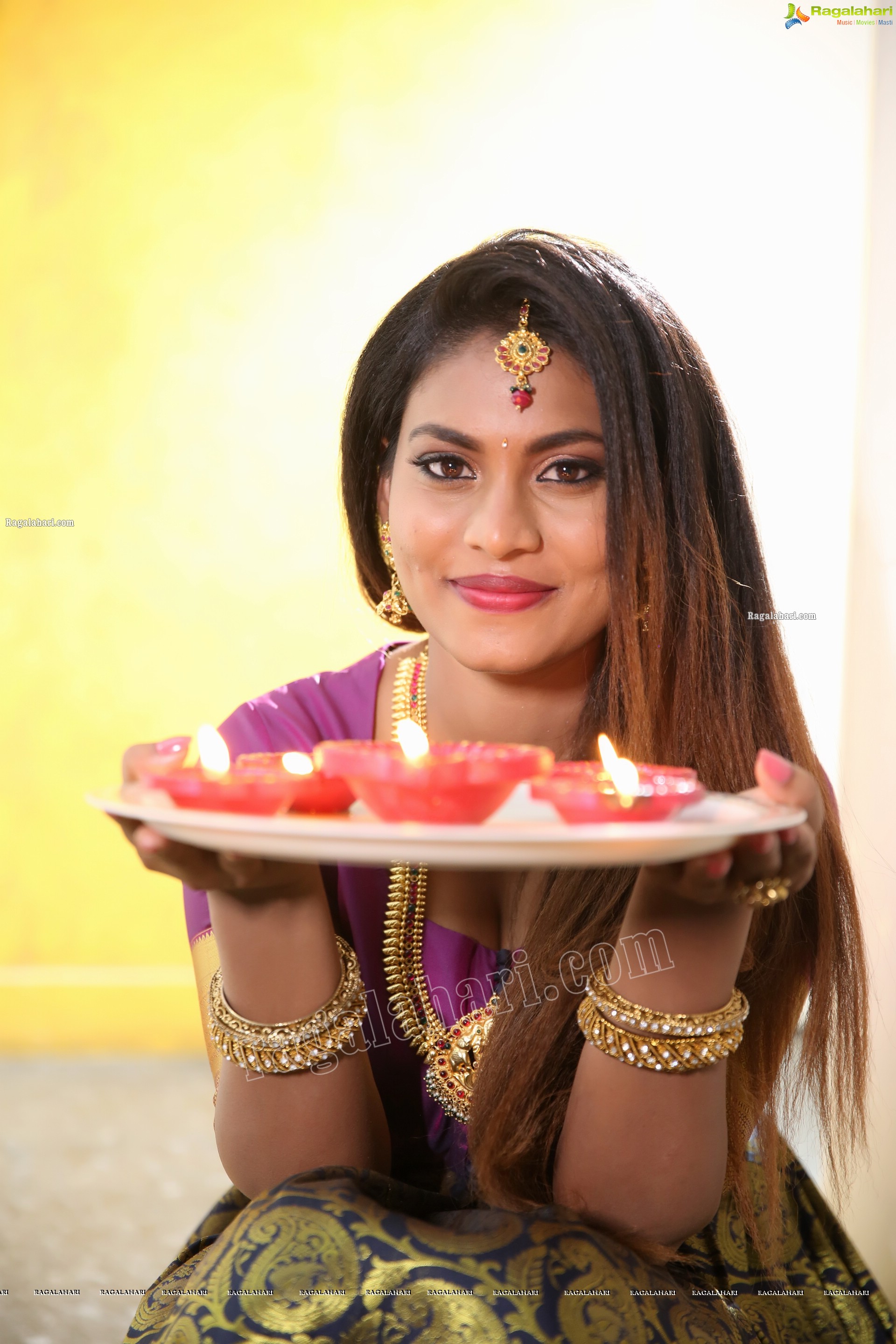 Priya Augustin Holding Diya, Exclusive Photo Shoot