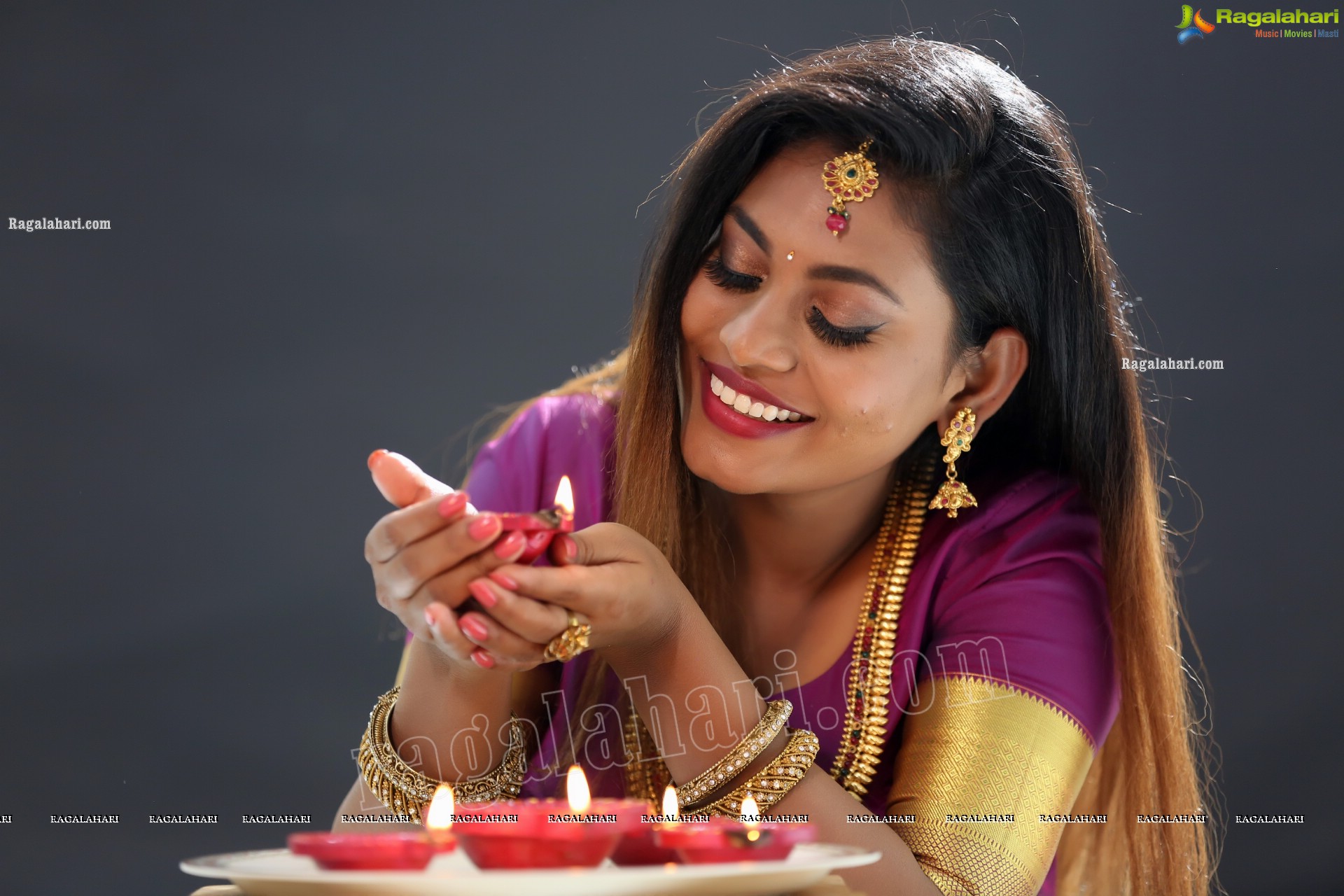 Priya Augustin Holding Diya, Exclusive Photo Shoot