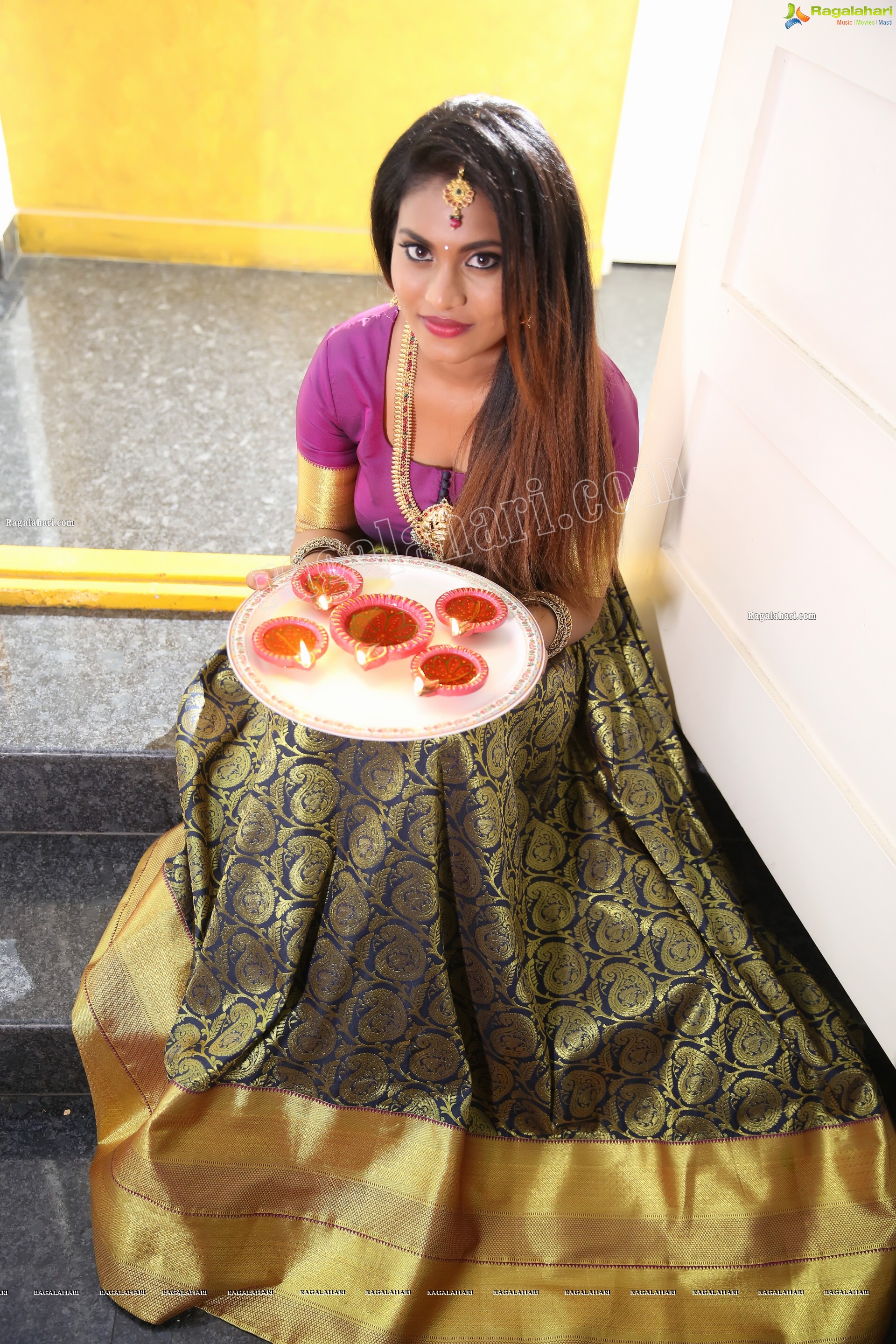 Priya Augustin Holding Diya, Exclusive Photo Shoot