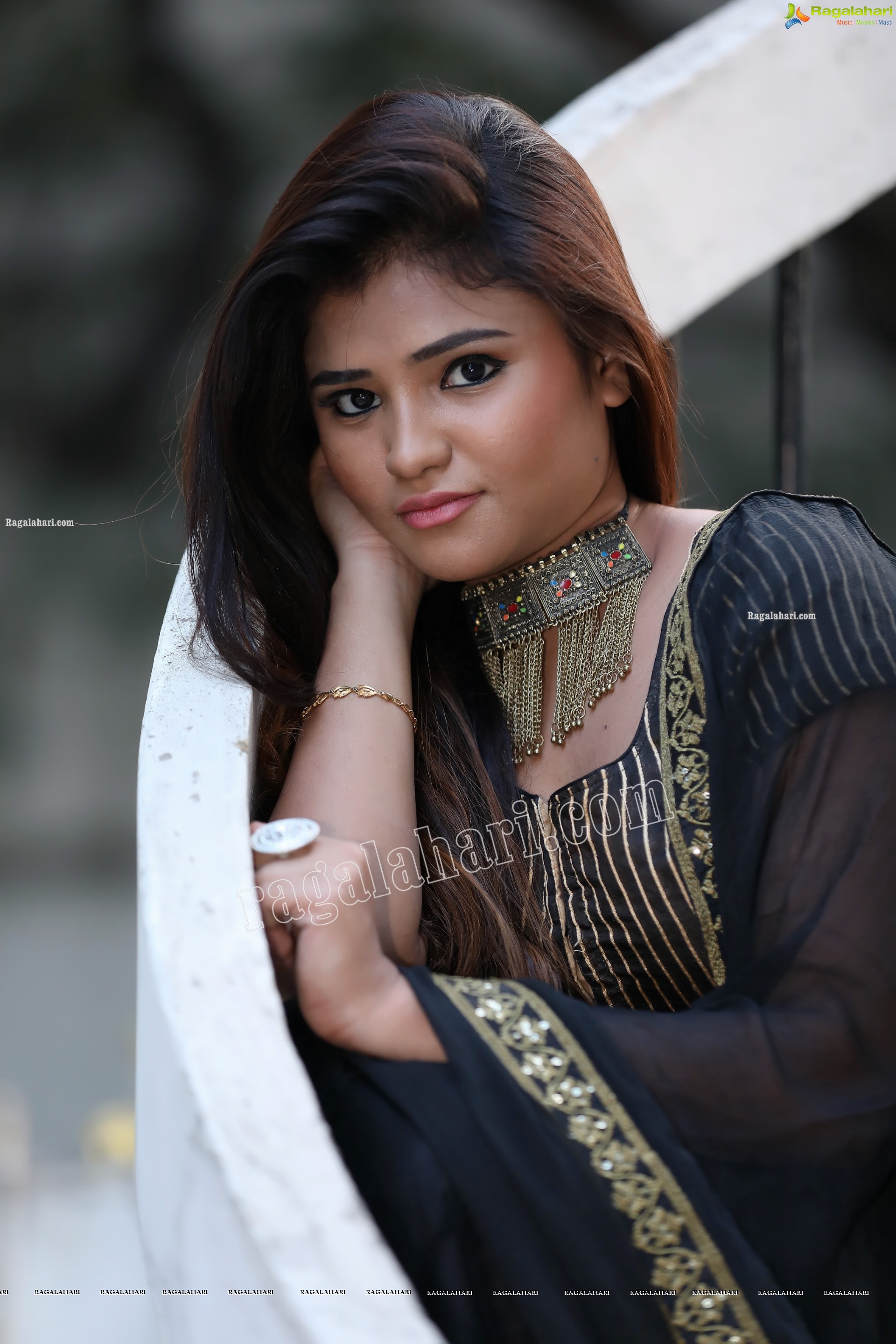 Rishika Nisha in Black Lehenga Exclusive Photo Shoot