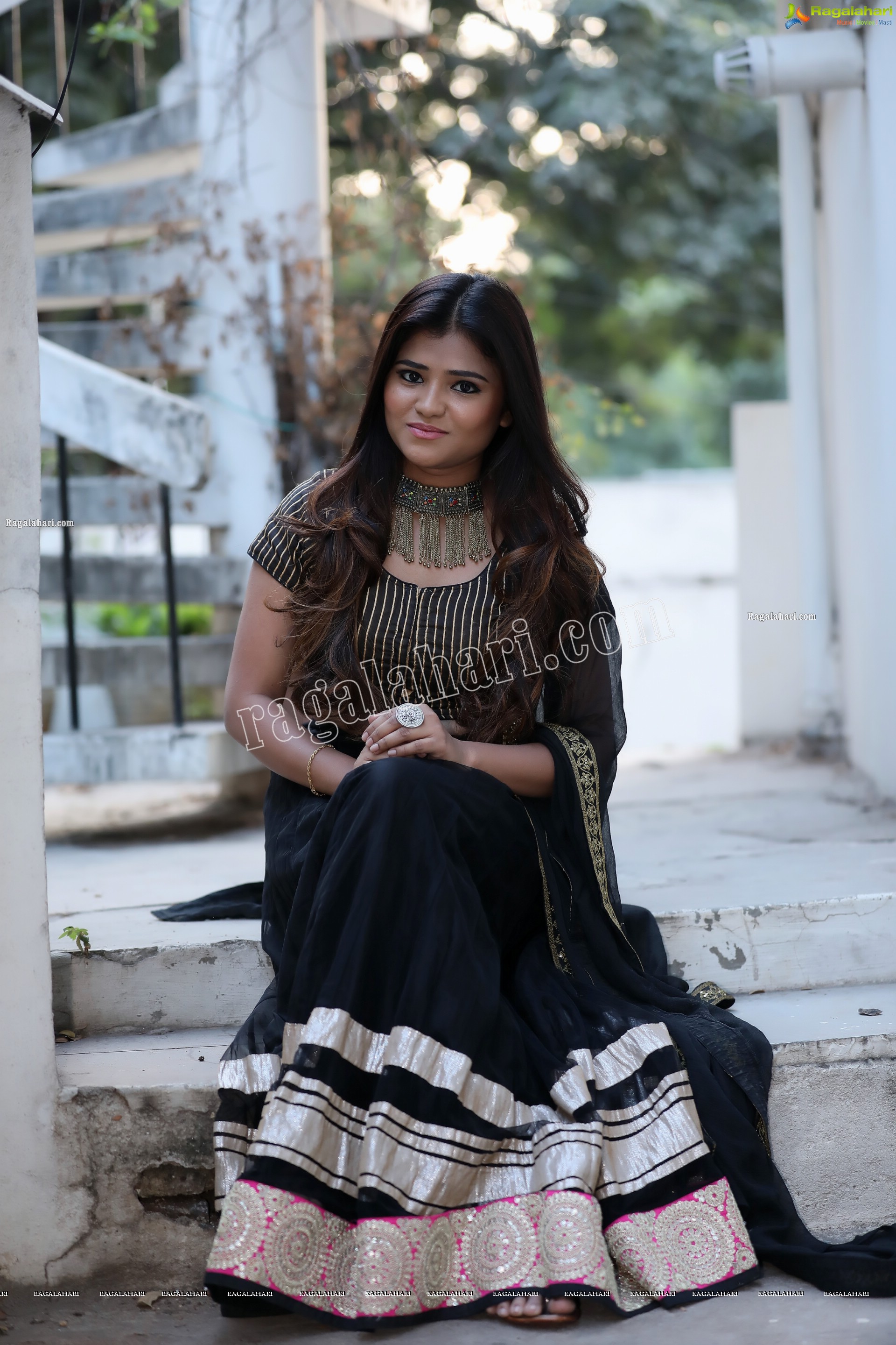 Rishika Nisha in Black Lehenga Exclusive Photo Shoot