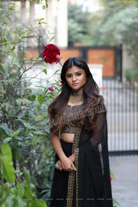 Rishika Nisha in Black Lehenga Exclusive Shoot