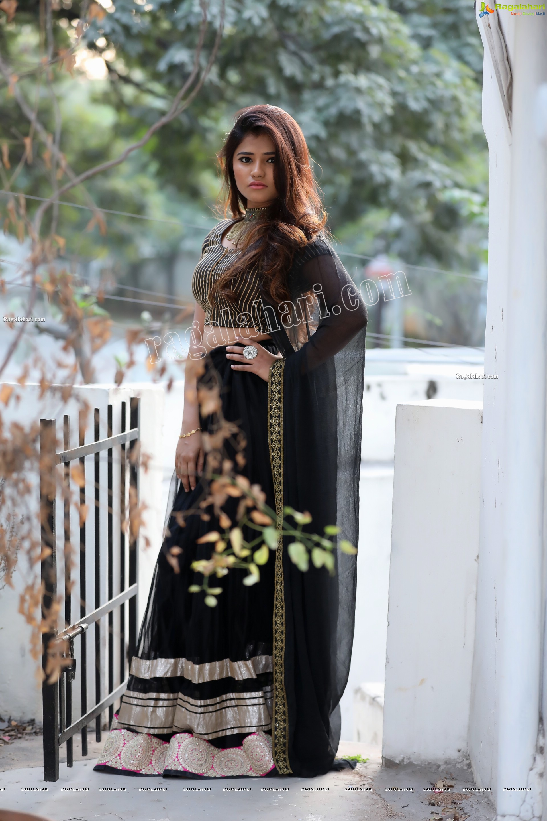 Rishika Nisha in Black Lehenga Exclusive Photo Shoot