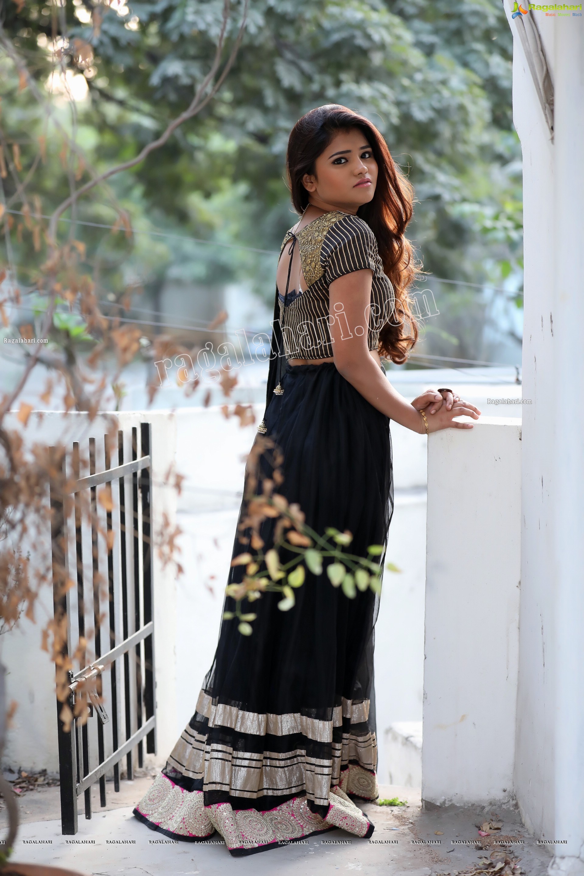 Rishika Nisha in Black Lehenga Exclusive Photo Shoot