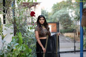 Rishika Nisha in Black Lehenga Exclusive Shoot