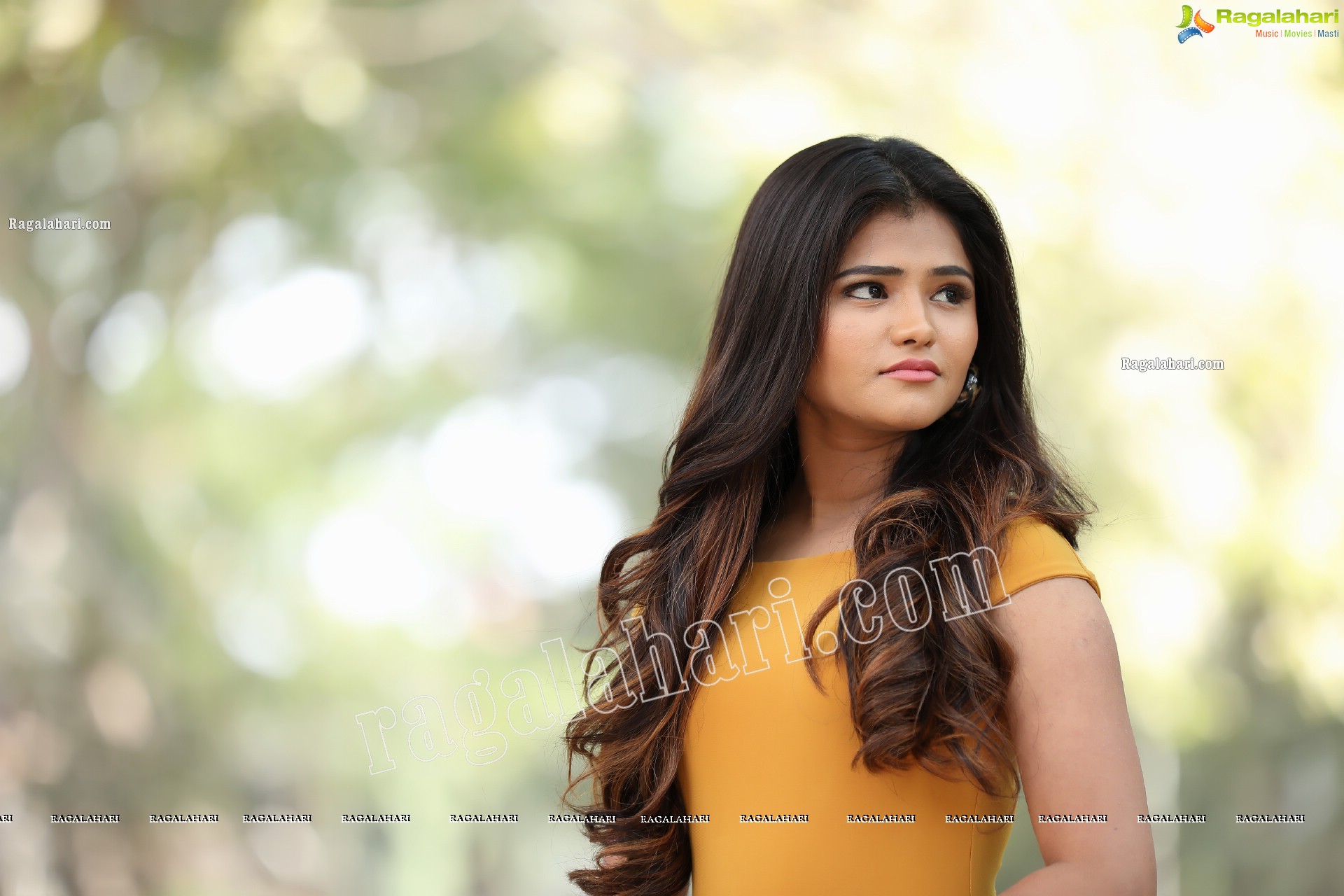 Rishika Nisha in Yellow Solid A-Line Dress Exclusive Photo Shoot