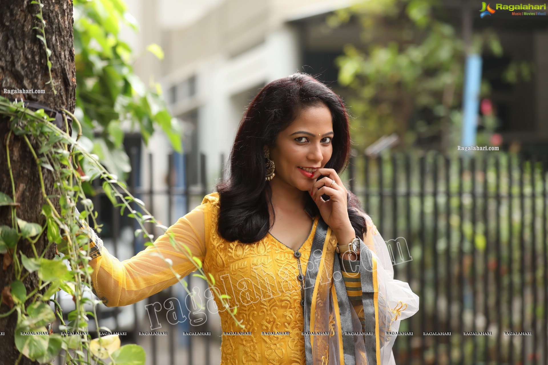 Shaik Faiza in Yellow Anarkali Suit, Exclusive Photo Shoot