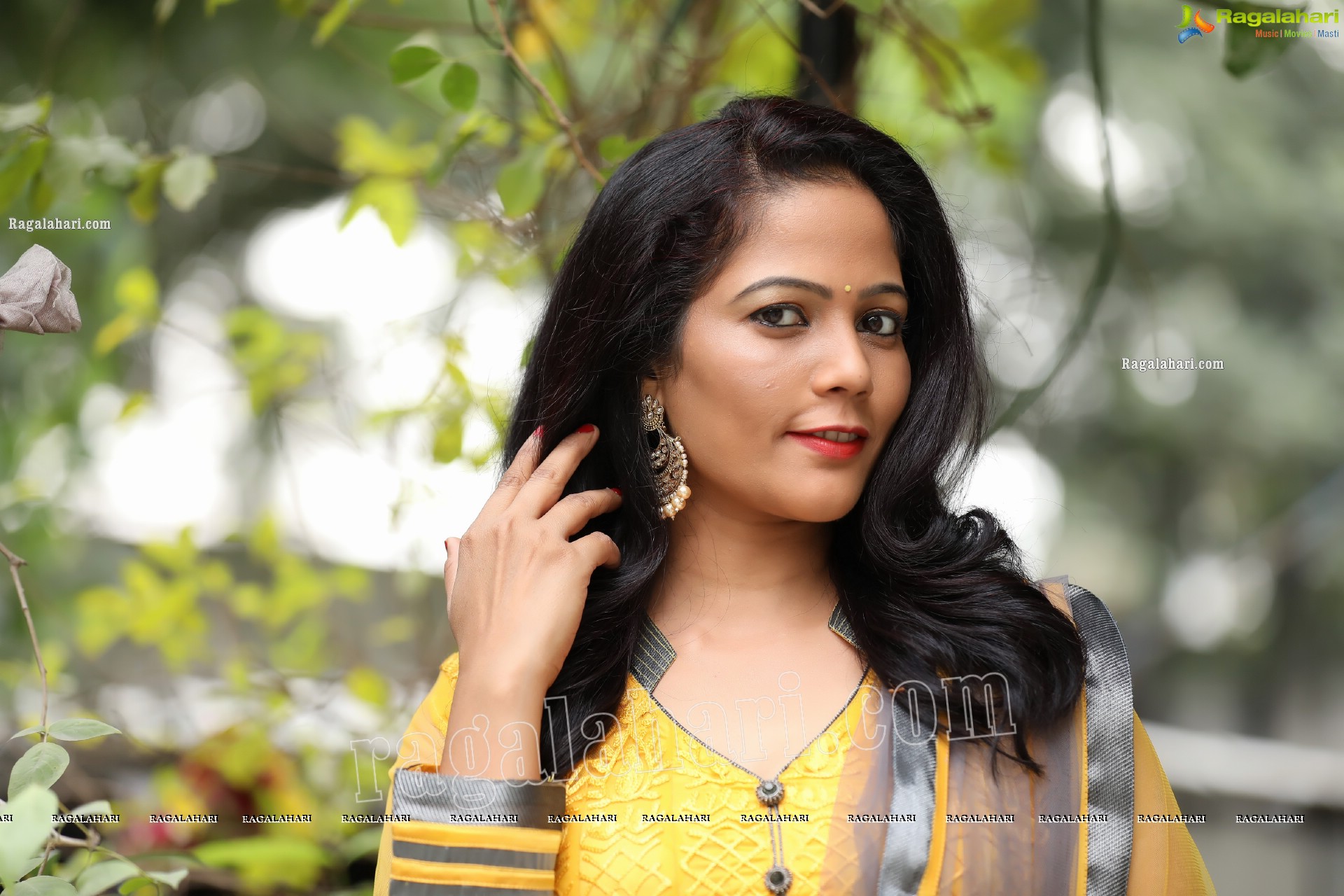 Shaik Faiza in Yellow Anarkali Suit, Exclusive Photo Shoot