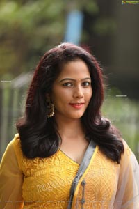 Shaik Faiza Exclusive Shoot in Yellow Anarkali Suit