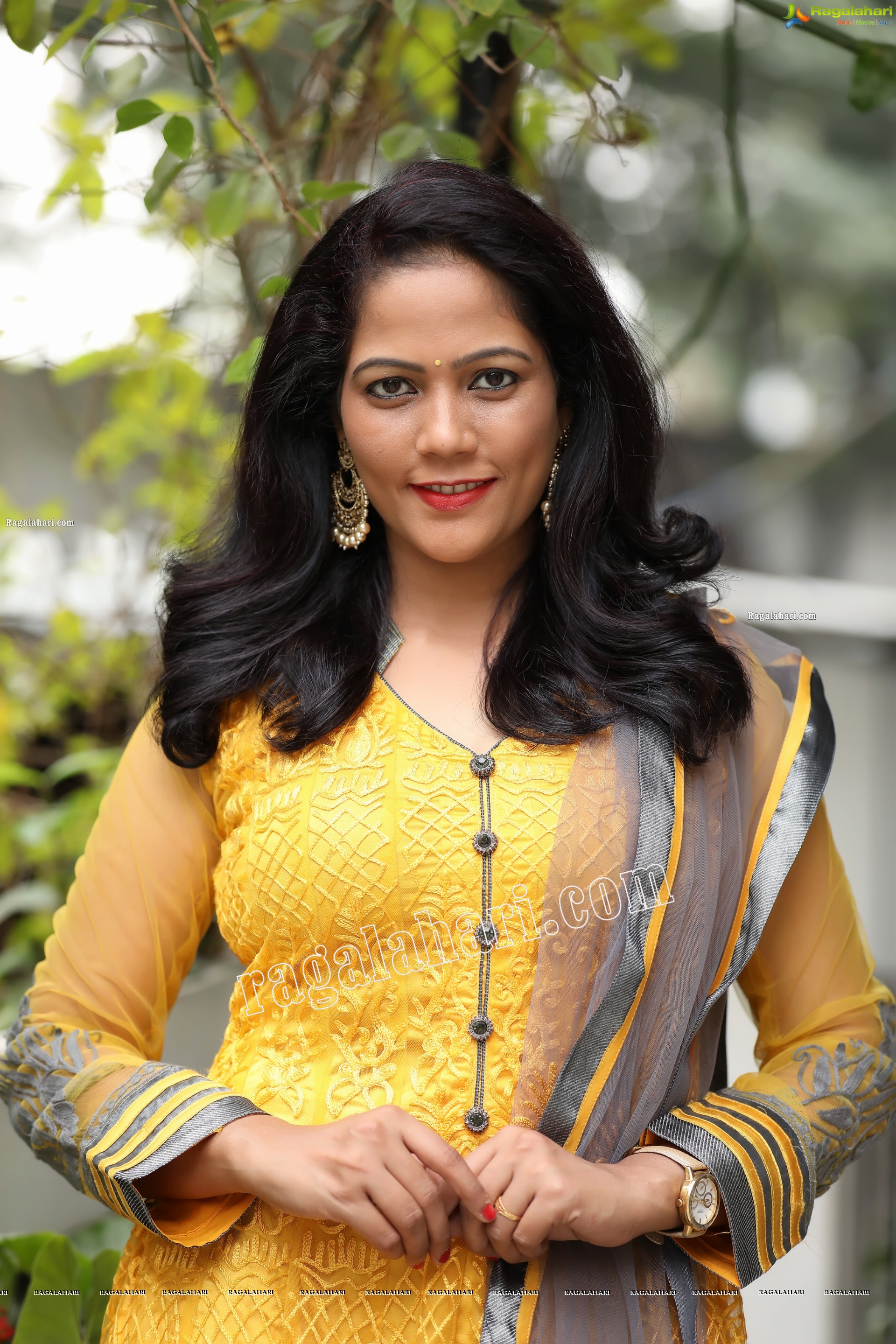 Shaik Faiza in Yellow Anarkali Suit, Exclusive Photo Shoot