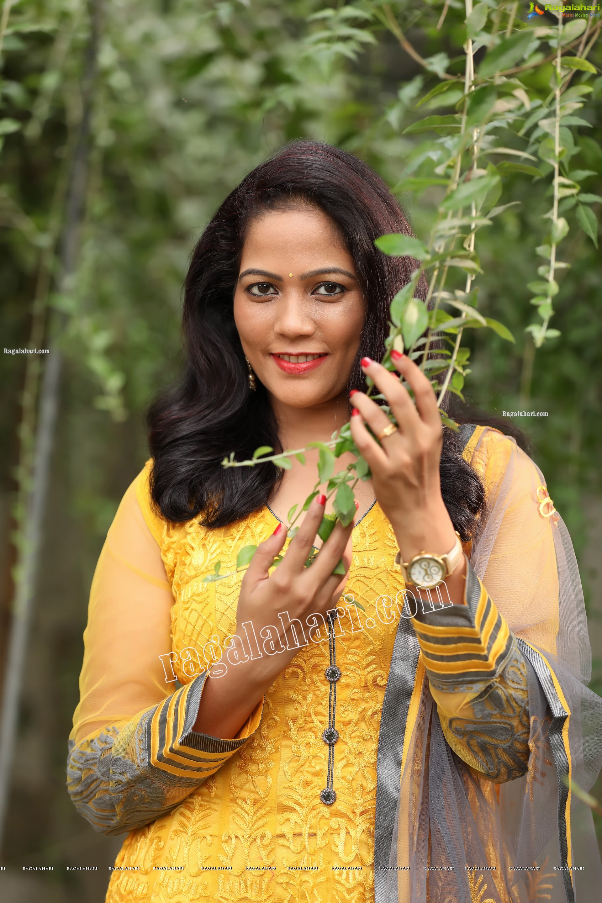 Shaik Faiza in Yellow Anarkali Suit, Exclusive Photo Shoot