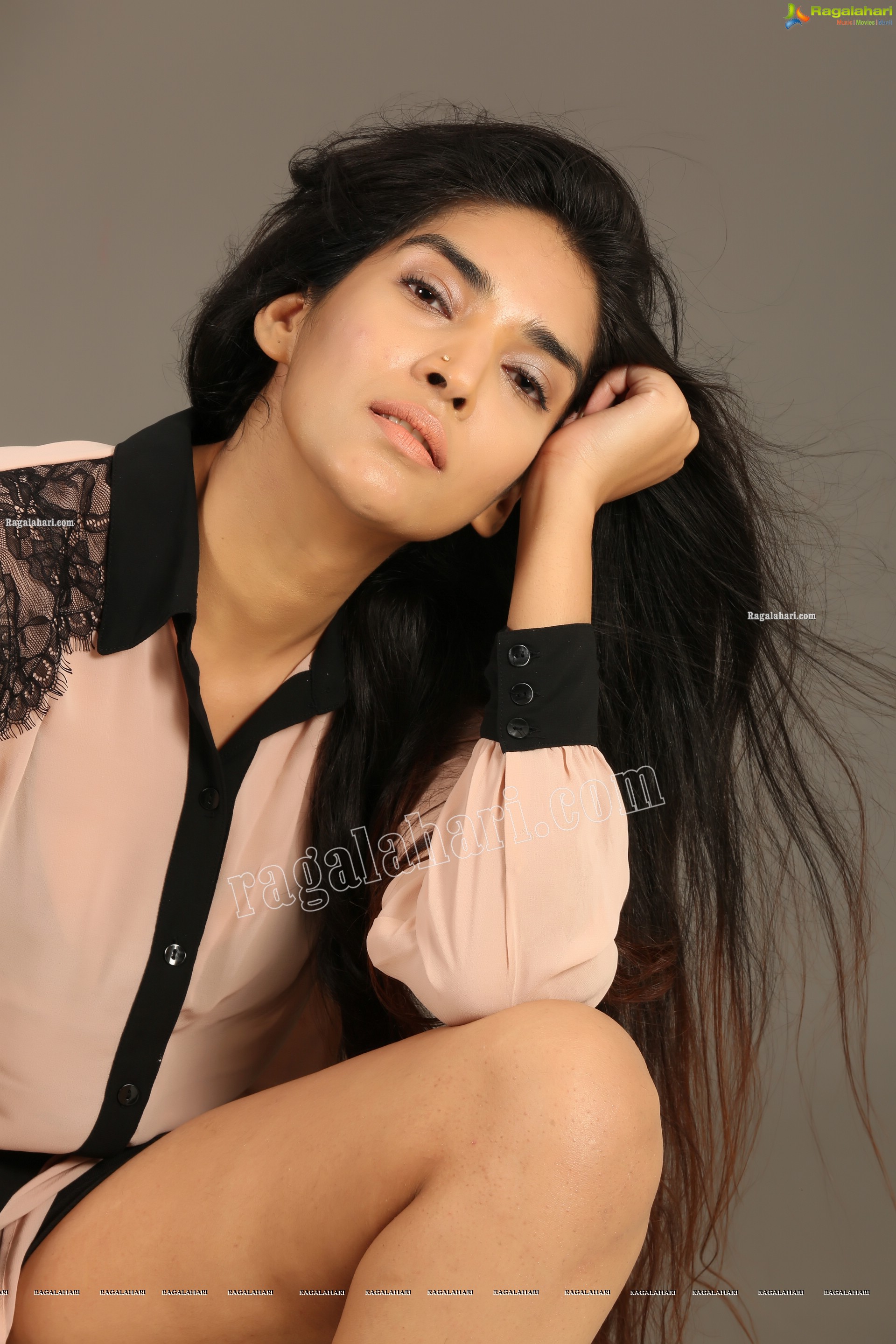 Supraja Narayan in Pastel Pink Shirt and Black Shorts, Exclusive Photo Shoot