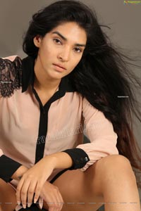 Supraja Narayan in Pastel Pink Shirt and Black Shorts