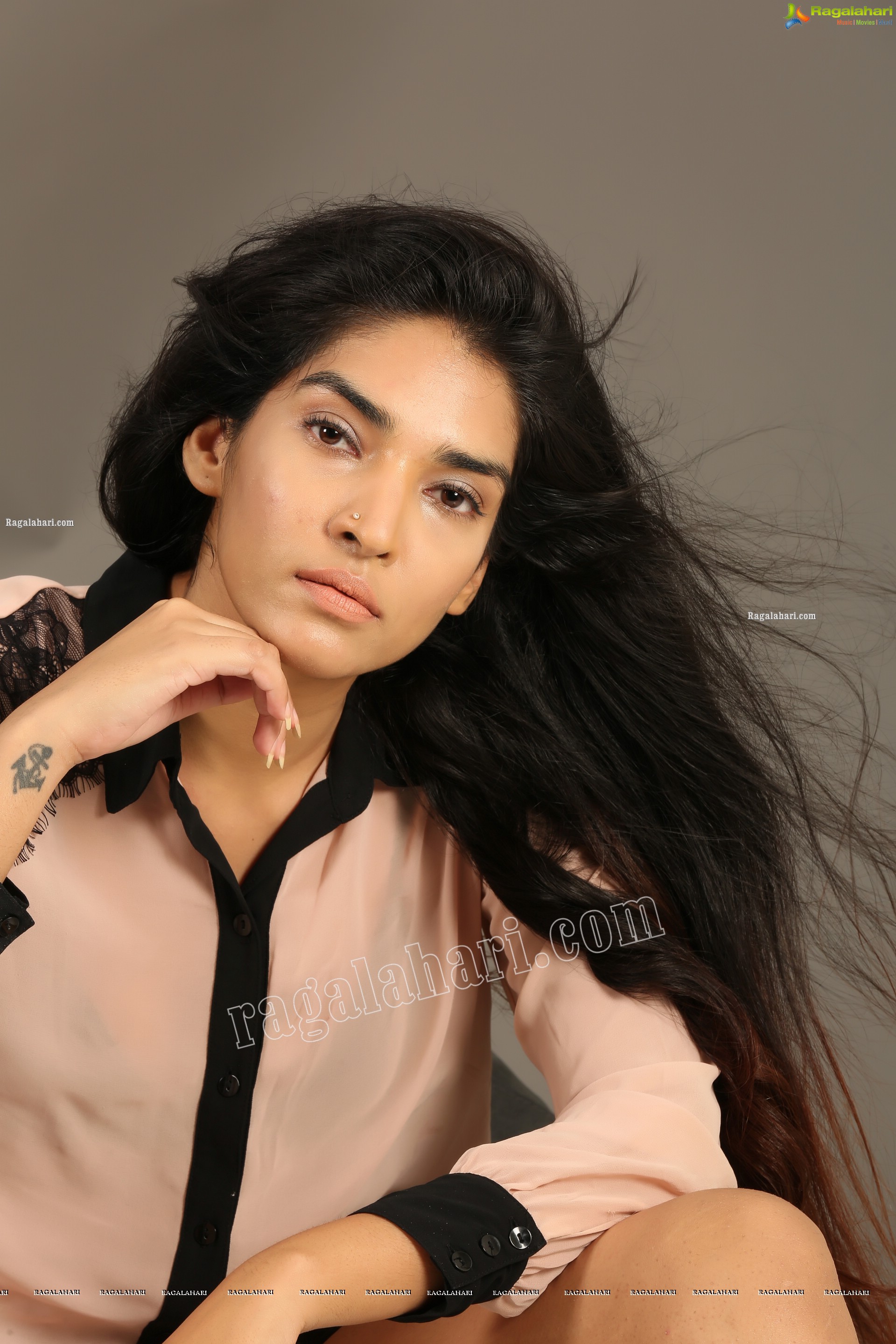 Supraja Narayan in Pastel Pink Shirt and Black Shorts, Exclusive Photo Shoot