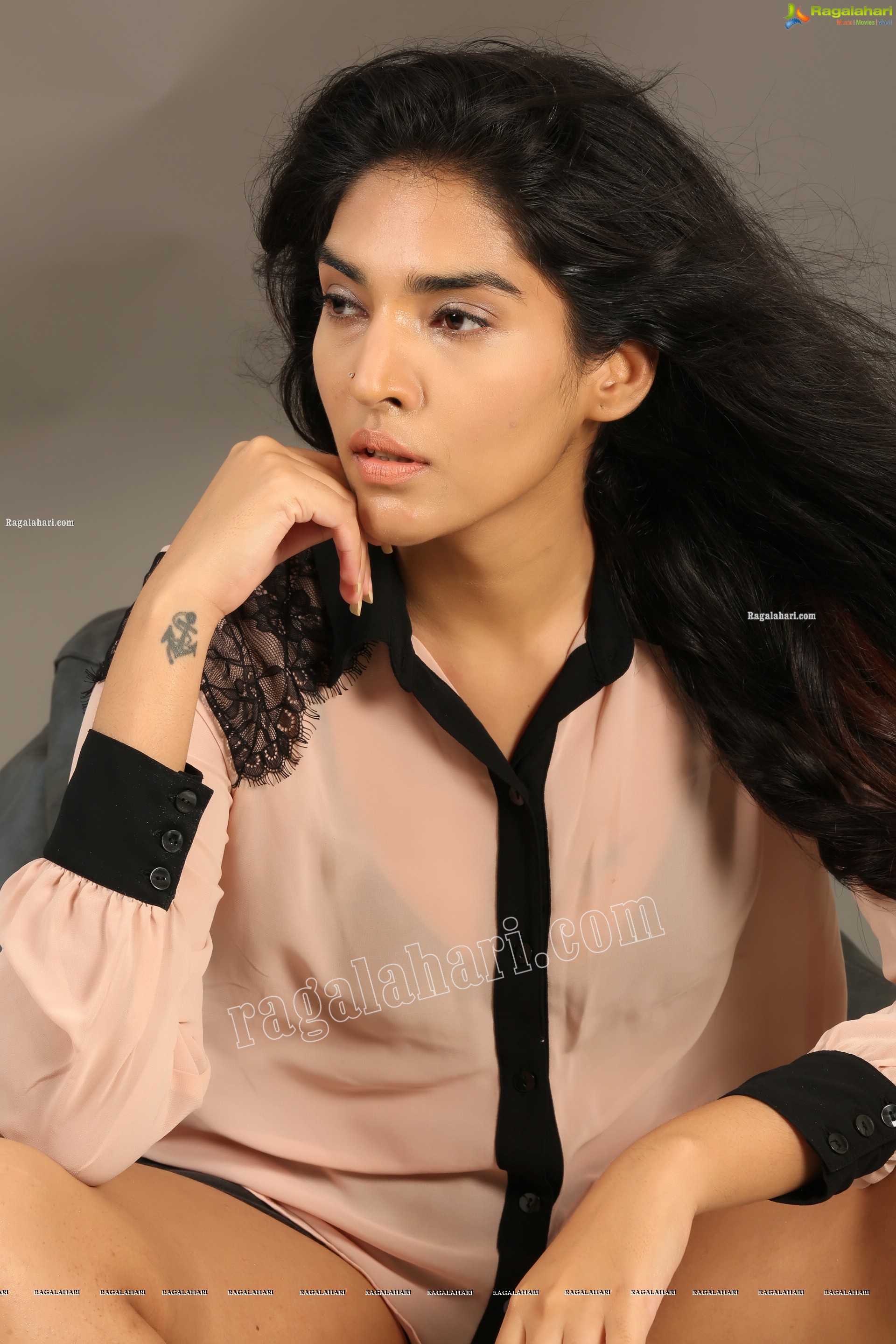 Supraja Narayan in Pastel Pink Shirt and Black Shorts, Exclusive Photo Shoot