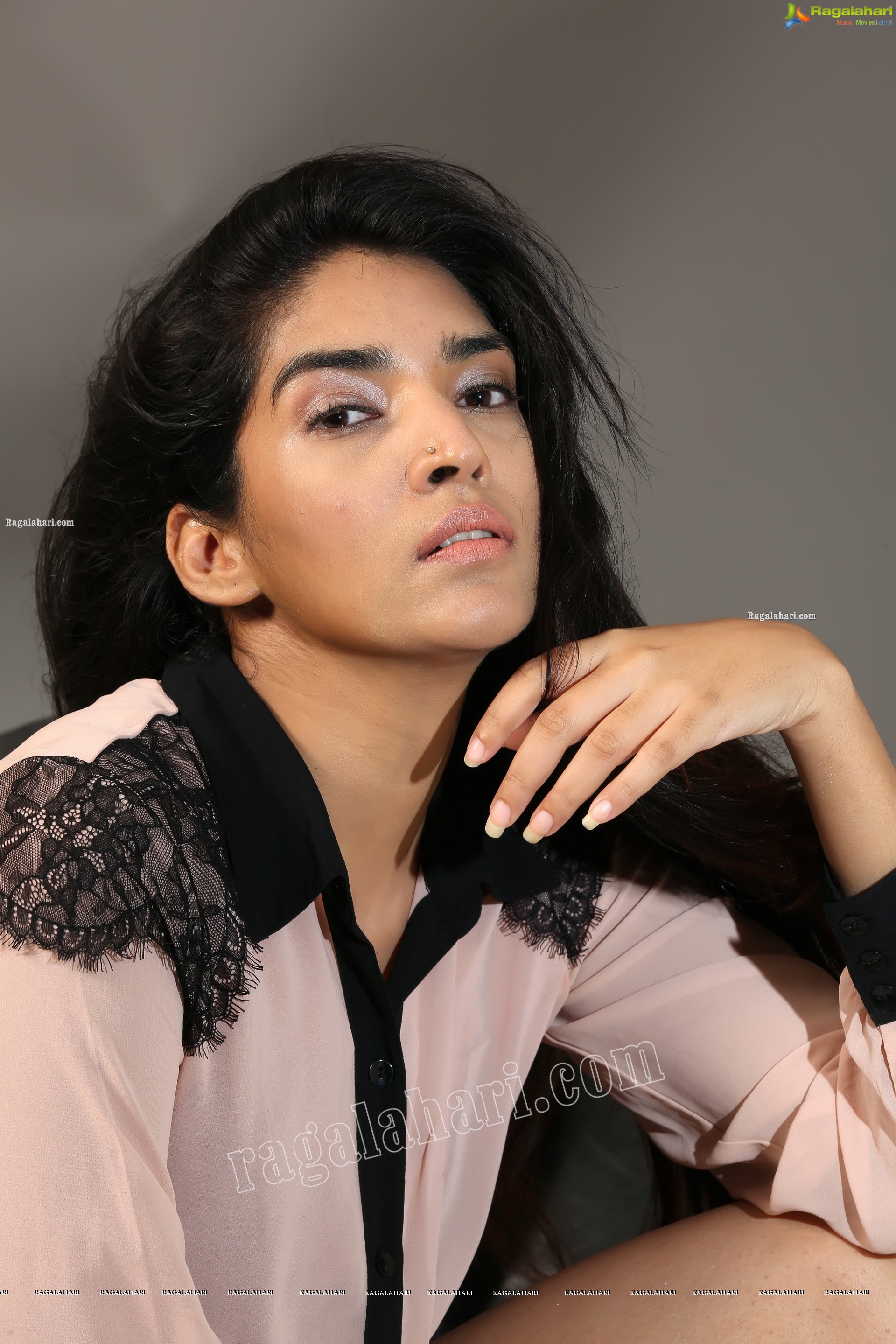 Supraja Narayan in Pastel Pink Shirt and Black Shorts, Exclusive Photo Shoot