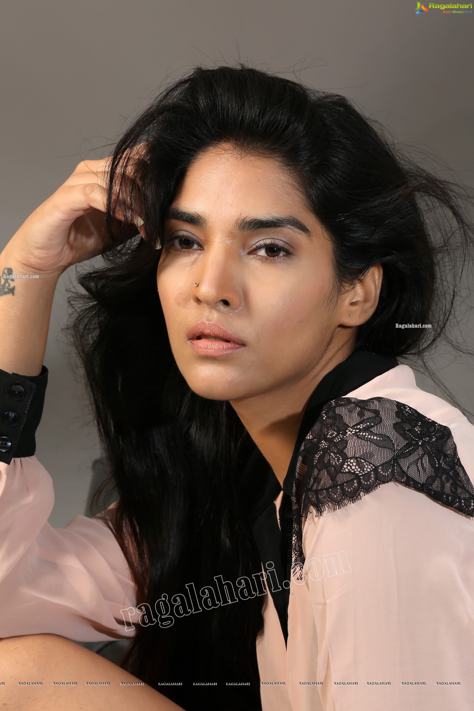 Supraja Narayan in Pastel Pink Shirt and Black Shorts, Exclusive Photo Shoot