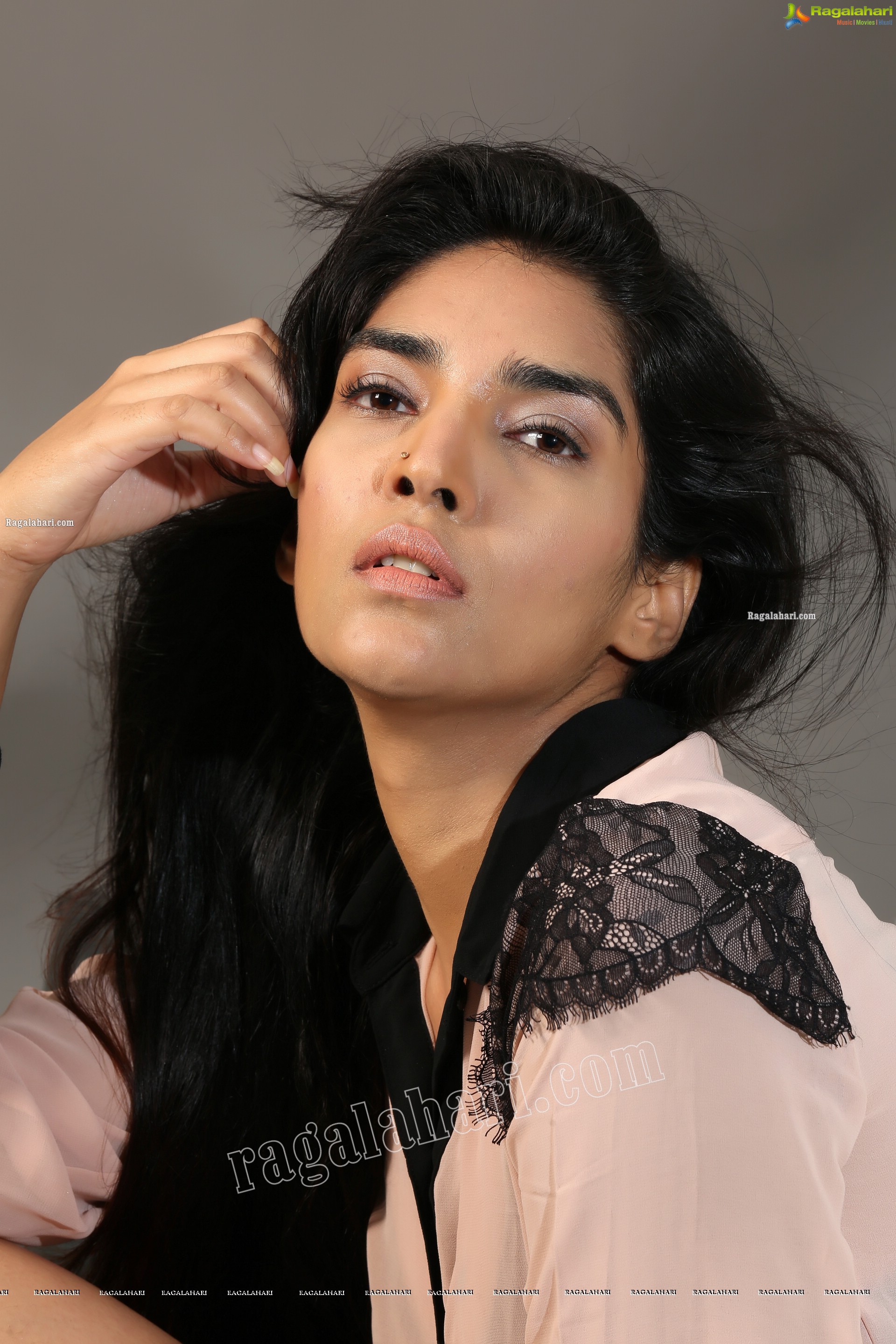 Supraja Narayan in Pastel Pink Shirt and Black Shorts, Exclusive Photo Shoot