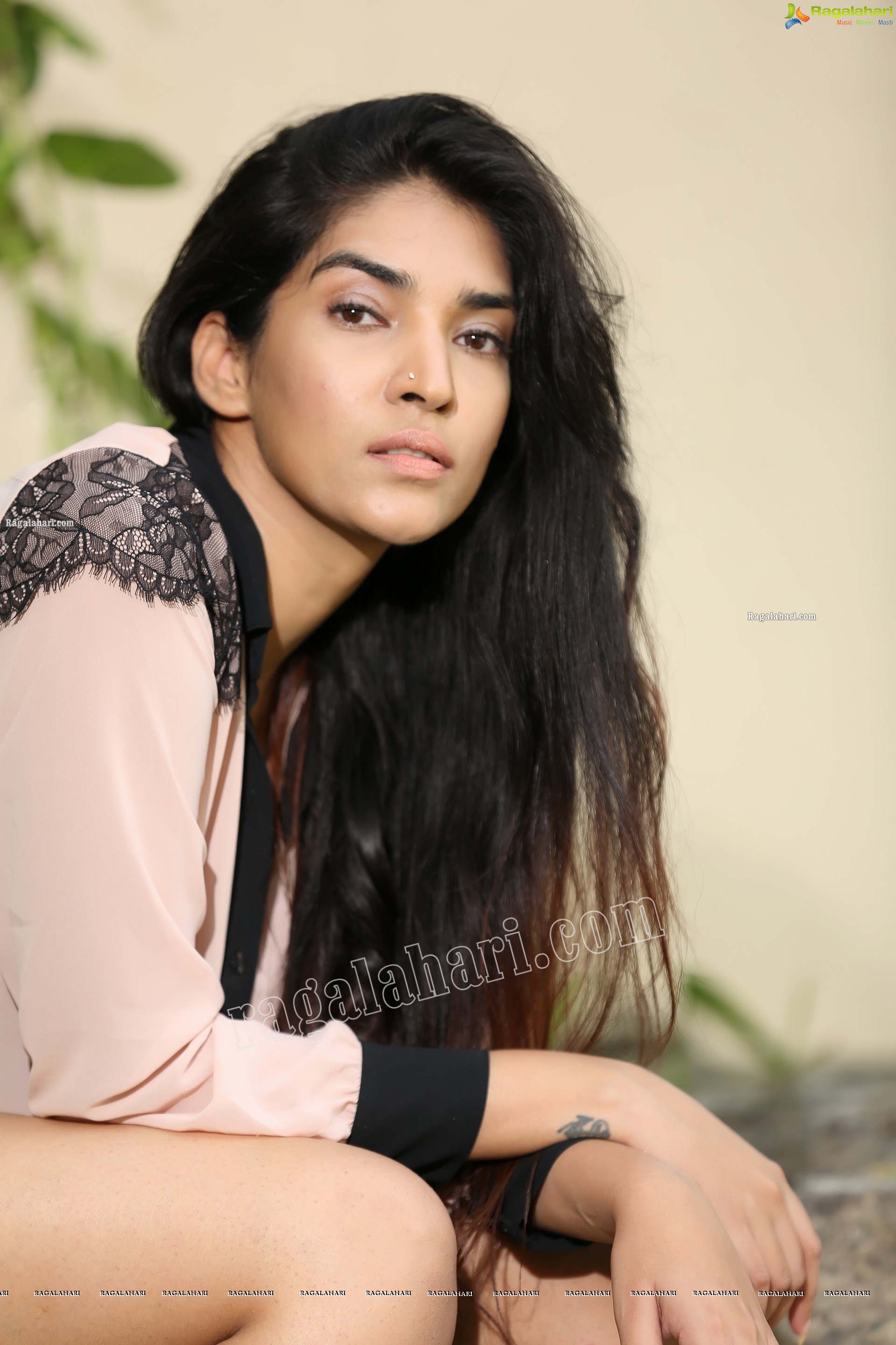 Supraja Narayan in Pastel Pink Shirt and Black Shorts, Exclusive Photo Shoot