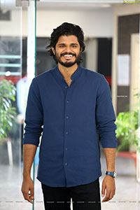 Anand Deverakonda Stills at Pushpaka Vimanam Movie Interview