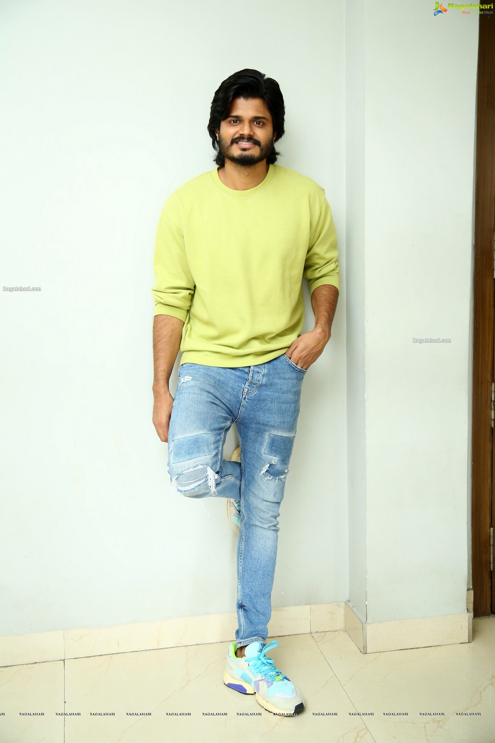 Anand Deverakonda Stills at Pushpaka Vimanam Movie Thanks Meet