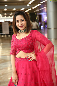 Ananya Tanu in Red Ornate Lehenga