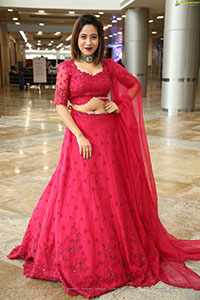 Ananya Tanu in Red Ornate Lehenga