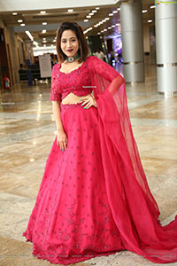 Ananya Tanu in Red Ornate Lehenga