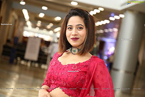 Ananya Tanu in Red Ornate Lehenga