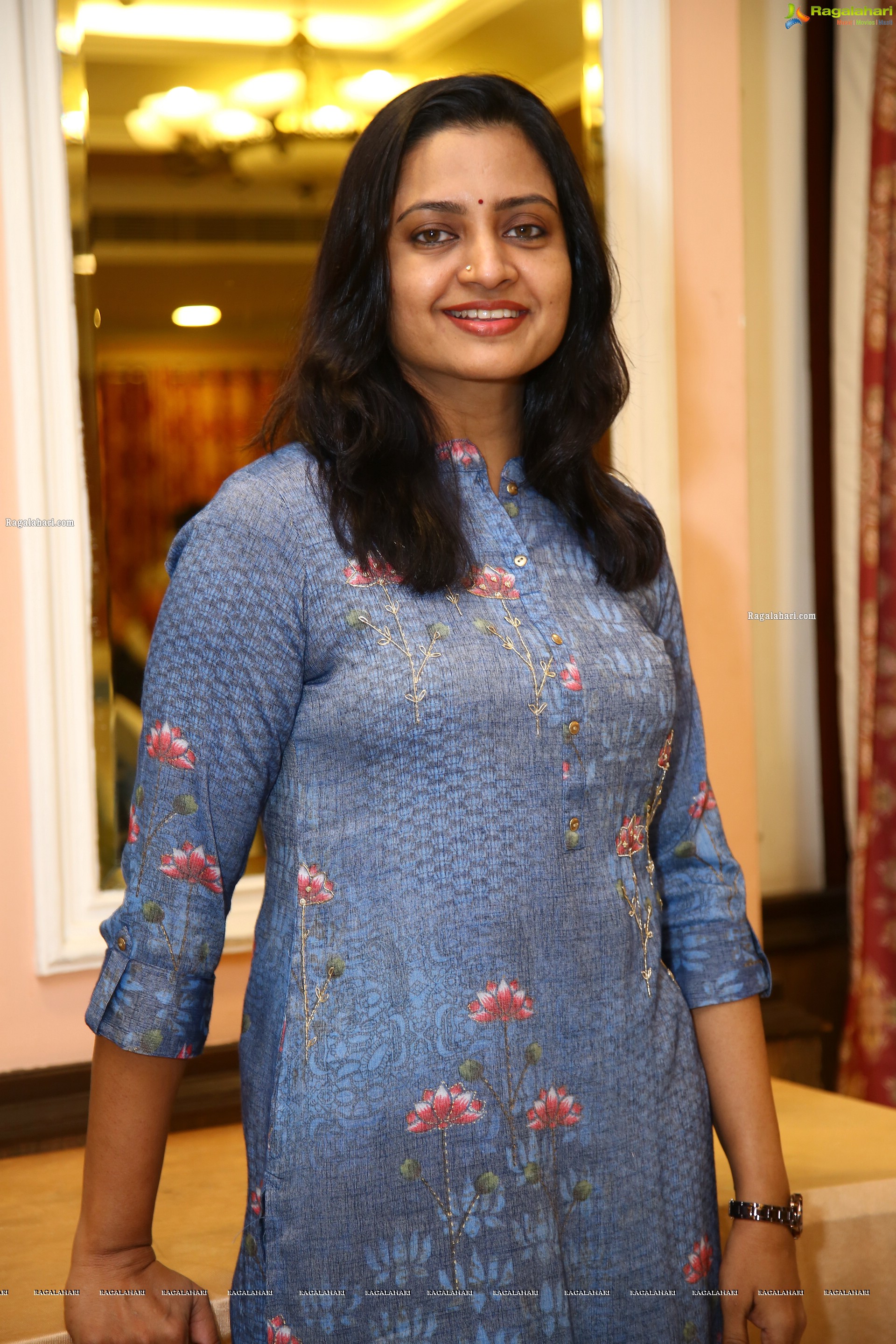 Indraja at Santosham-Suman TV South Indian Film Awards 2021 Curtain Raiser, HD Gallery