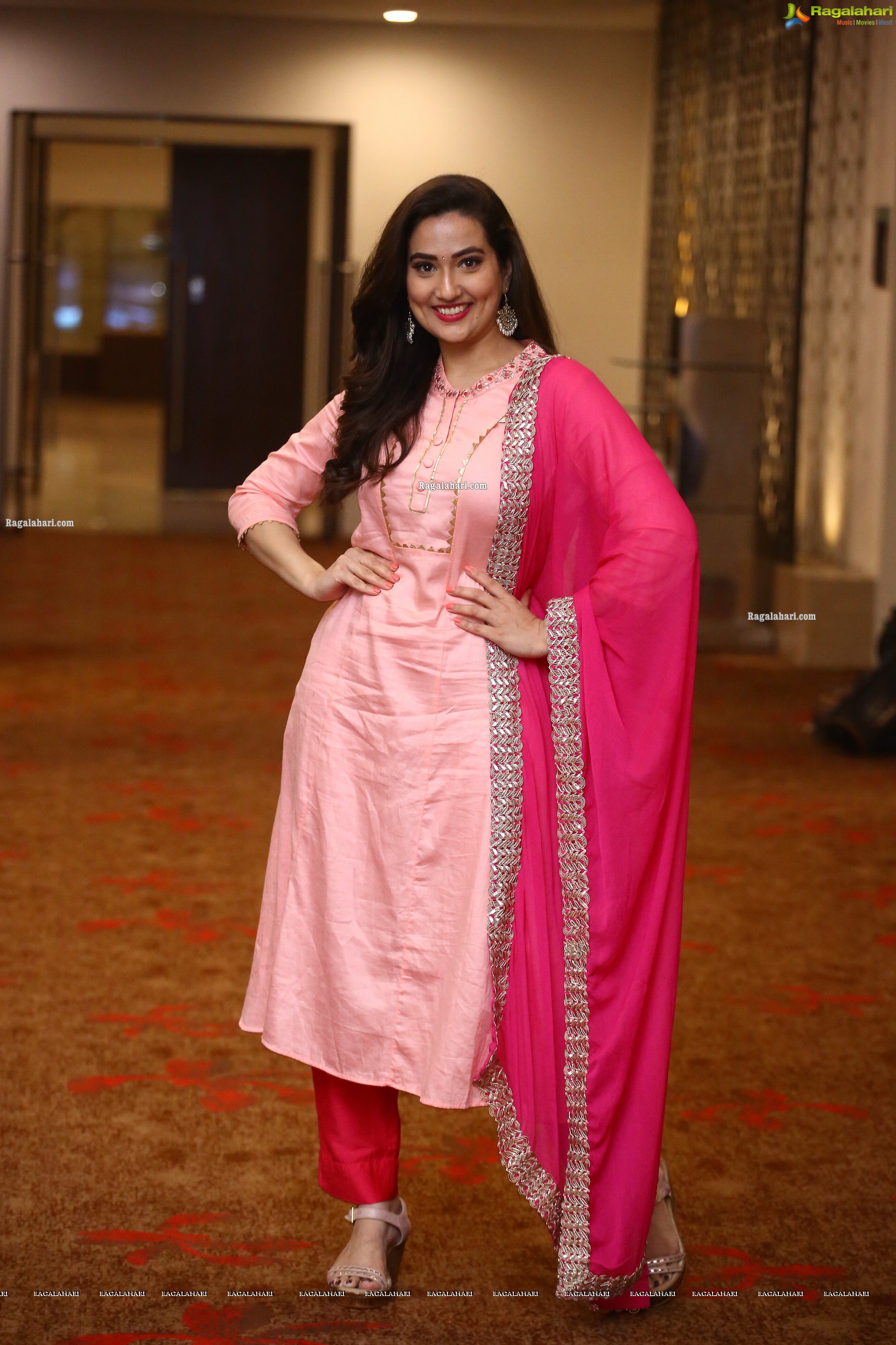 Anchor Manjusha at Drushyam 2 Movie Press Meet, HD Photo Gallery