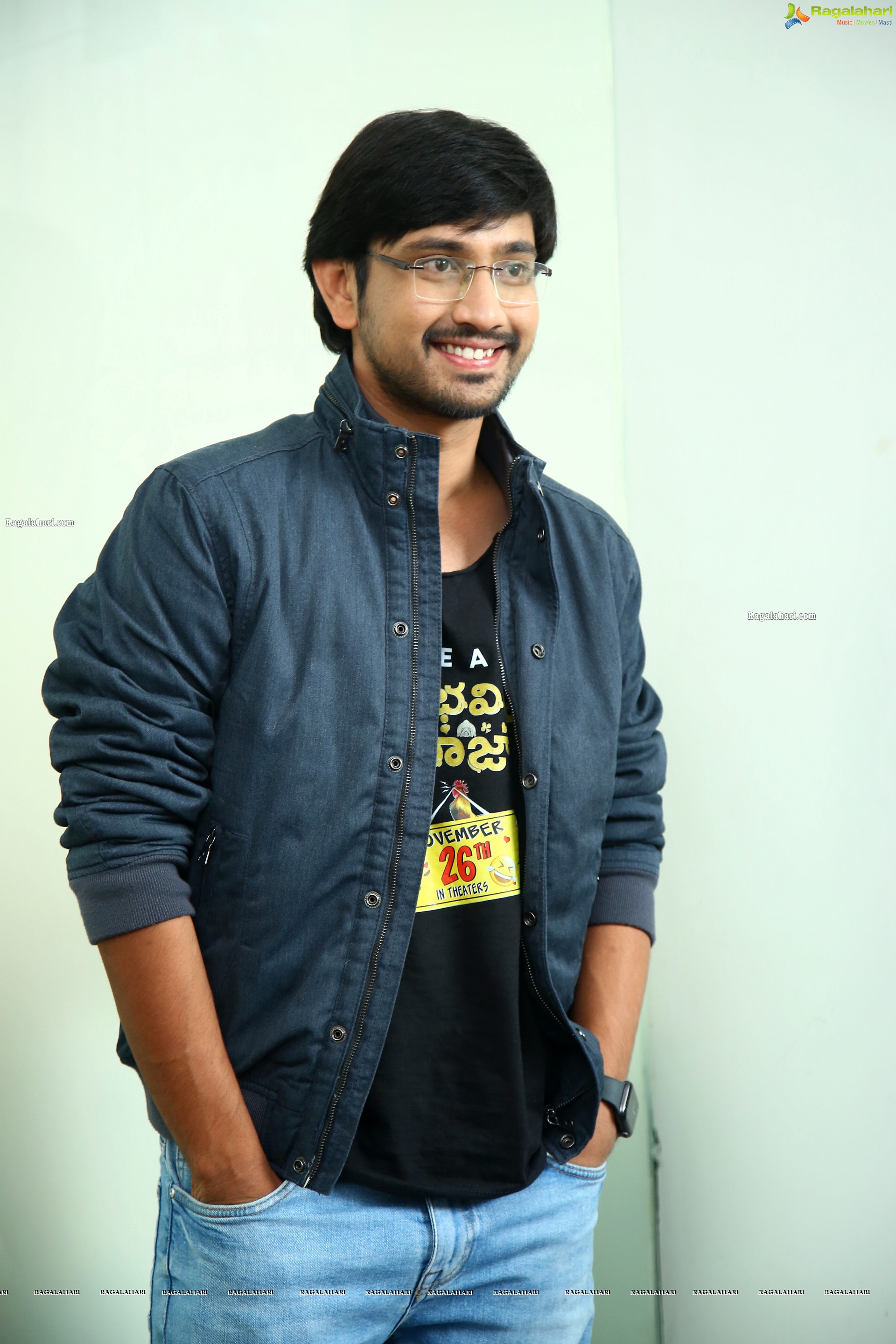 Raj Tarun at Anubhavinchu Raja Movie Pre-Release Press Meet, HD Photo Gallery