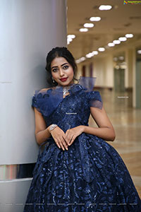 Rittika Chakraborty in Navy Blue designer Dress