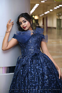 Rittika Chakraborty in Navy Blue designer Dress