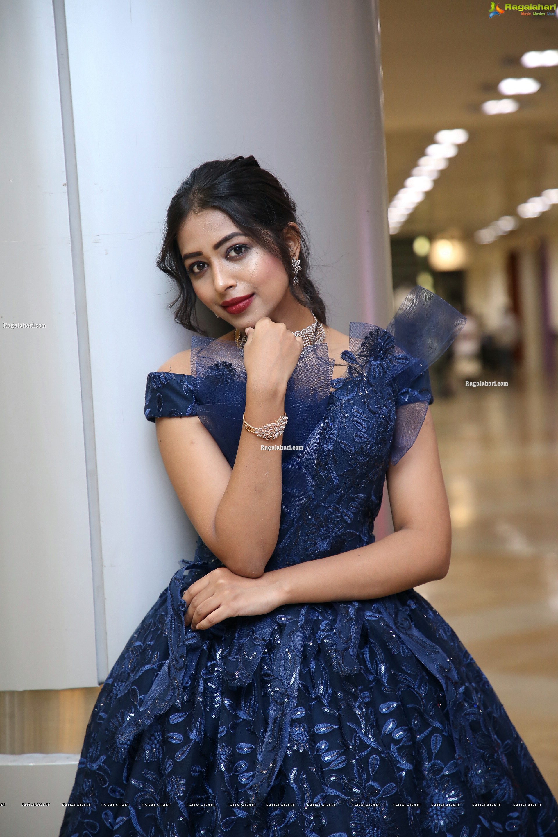 Rittika Chakraborty in Navy Blue designer Dress, HD Photo Gallery