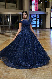 Rittika Chakraborty in Navy Blue designer Dress