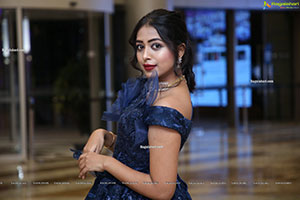 Rittika Chakraborty in Navy Blue designer Dress