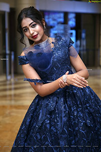 Rittika Chakraborty in Navy Blue designer Dress