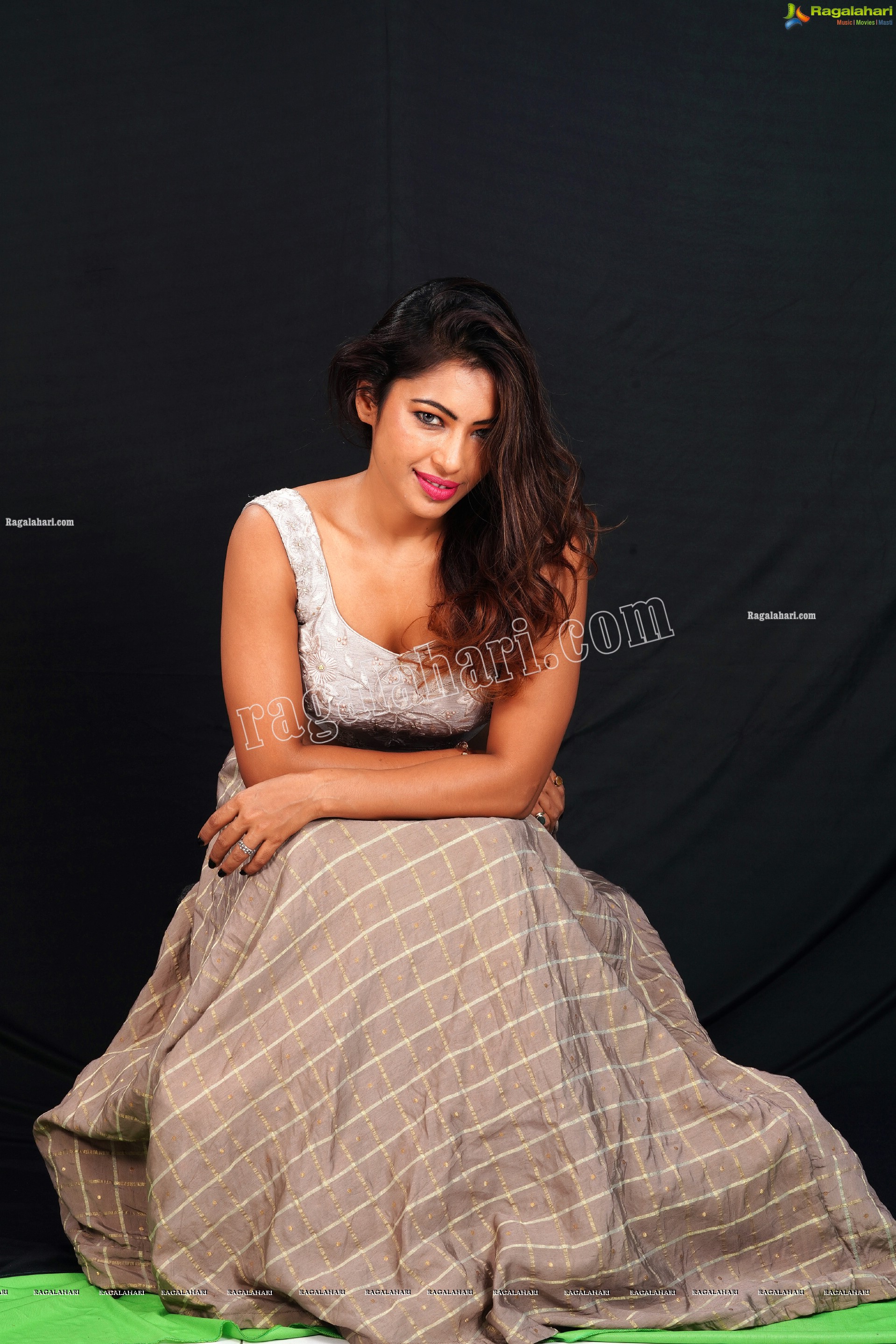 Ankita Bhattacharya in Gray Lehenga and Crop Top, Exclusive Photoshoot