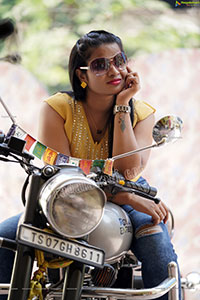 Anusha Venugopal in Yellow Crop Top and Jeans