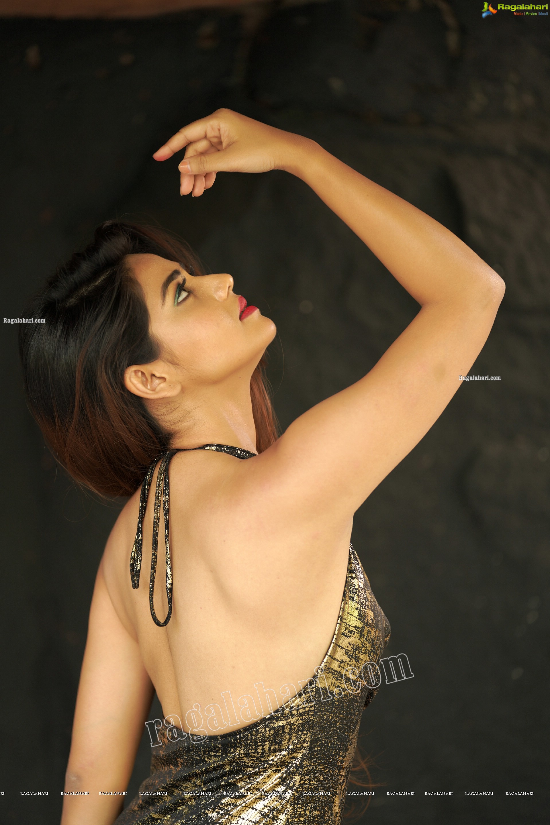 Aparnna Mallik in Black Ruched Bodycon Dress, Exclusive Photoshoot